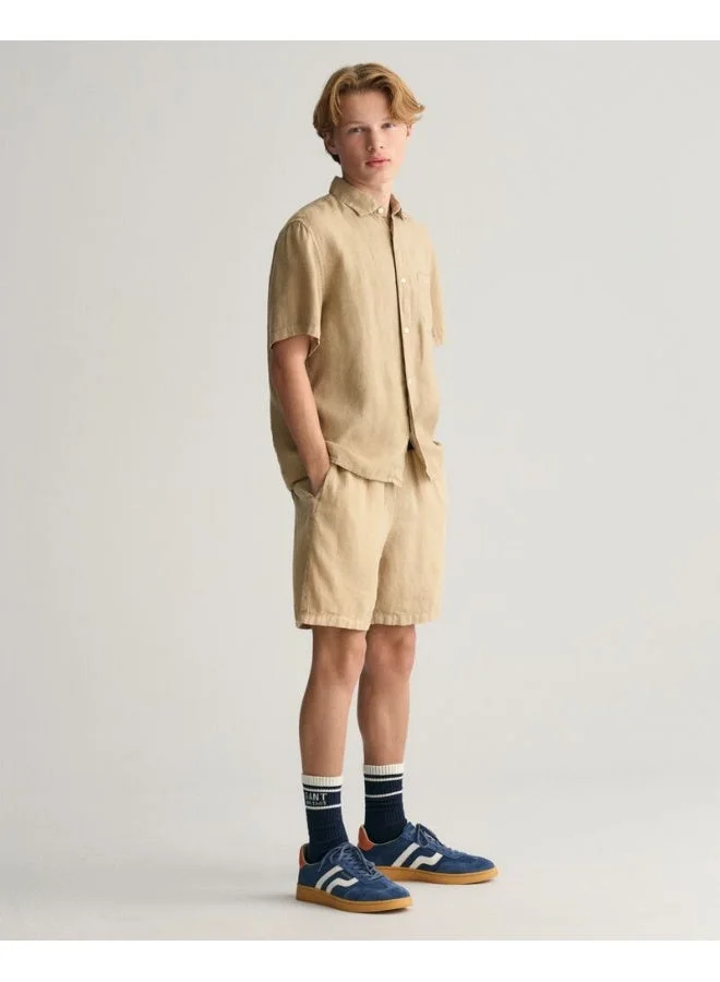 GANT  Gant Teens Linen Short Sleeve Shirt for Men | Best Price UAE