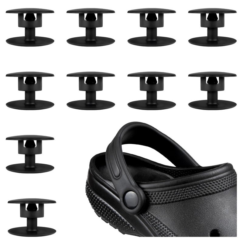 CUNUEN 10 Sets Replacement Rivets for Croc Classic Clogs, Strap Button Shoe Parts Repair Kit - Image 1