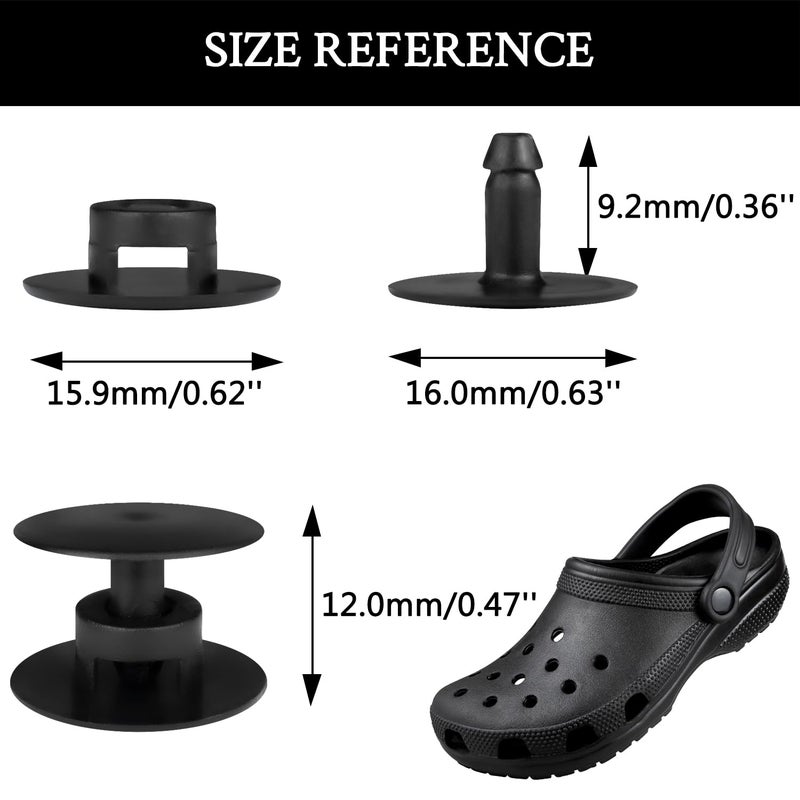CUNUEN 10 Sets Replacement Rivets for Croc Classic Clogs, Strap Button Shoe Parts Repair Kit - Image 2