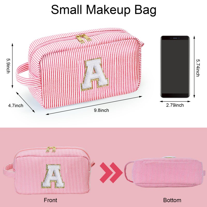 YOOLIFE Gifts for Women Teen Girls Kids - Easter Gifts, Personalized Birthday Gifts for Women Girlfriend Her Mom Daughter Teacher Best Friend, Gifts Idea, Monogram Initial Girls Makeup Bag A - Image 4