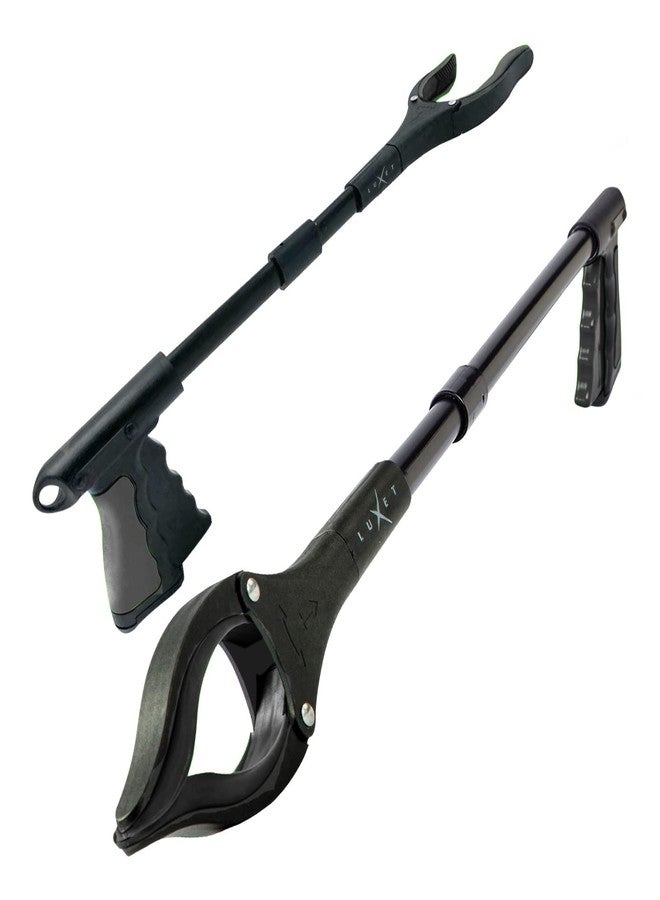 Luxet Grabber Reacher Tool 19" Aluminum Magnetic Claw, Rotating Reacher Grabber Pickup Tool, Foldable Gripper Grabbers for Elderly Grab it Reaching Tool, Trash Grabbers and Pickers, Black, By Luxet 2-Pack - Image 1