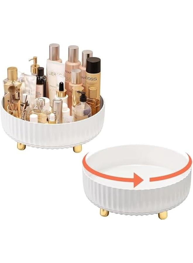 HOOKOR 360° Rotating Storage Tray, Rotary Table Diameter 28CM, Cosmetics and Perfume Organizer, Desktop Storage Tray for Cosmetics and Skincare Products Large Capacity (28CM) - Image 1