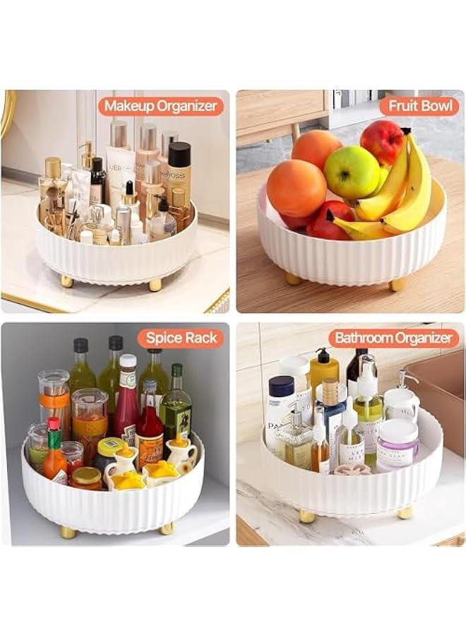HOOKOR 360° Rotating Storage Tray, Rotary Table Diameter 28CM, Cosmetics and Perfume Organizer, Desktop Storage Tray for Cosmetics and Skincare Products Large Capacity (28CM) - Image 5