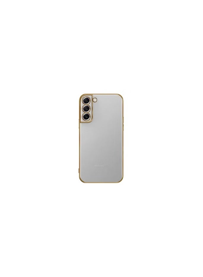 CATANES (For Samsung Galaxy S22) 2Packs, KST Classic Design Premium Transparent Case and Raised Protective Edges with Shockproof Screen Protector - Gold - Image 2