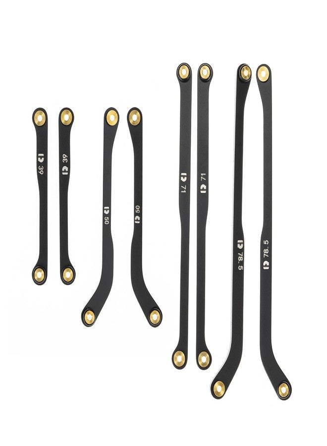 RampCrab High Clearance 4 Links Set for SCX24 Gladiator & Dodge Power Wagon, Steel Links Set, Upgrade Parts for SCX24, Axial 1/24 RC Crawler Car Upgrade Accessories, 8Pcs, Black - Image 2