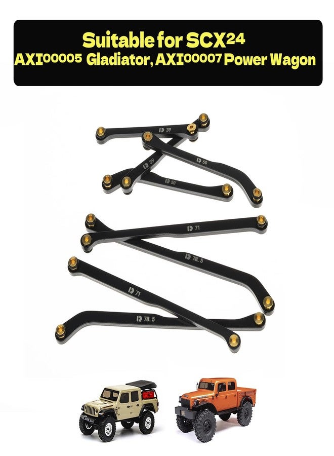 RampCrab High Clearance 4 Links Set for SCX24 Gladiator & Dodge Power Wagon, Steel Links Set, Upgrade Parts for SCX24, Axial 1/24 RC Crawler Car Upgrade Accessories, 8Pcs, Black - Image 5