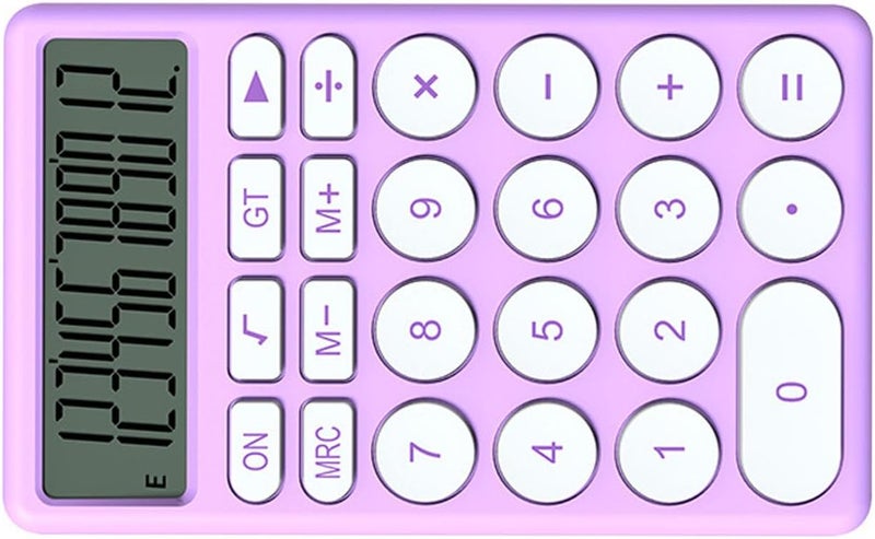 Zerodis Cartoon Calculator, Cute 8 Digit LCD Display with Large Screen and Quiet Keyboard, for School Kids Students Home Office (Purple) - Image 4