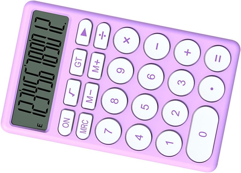 Zerodis Cartoon Calculator, Cute 8 Digit LCD Display with Large Screen and Quiet Keyboard, for School Kids Students Home Office (Purple) - Image 5
