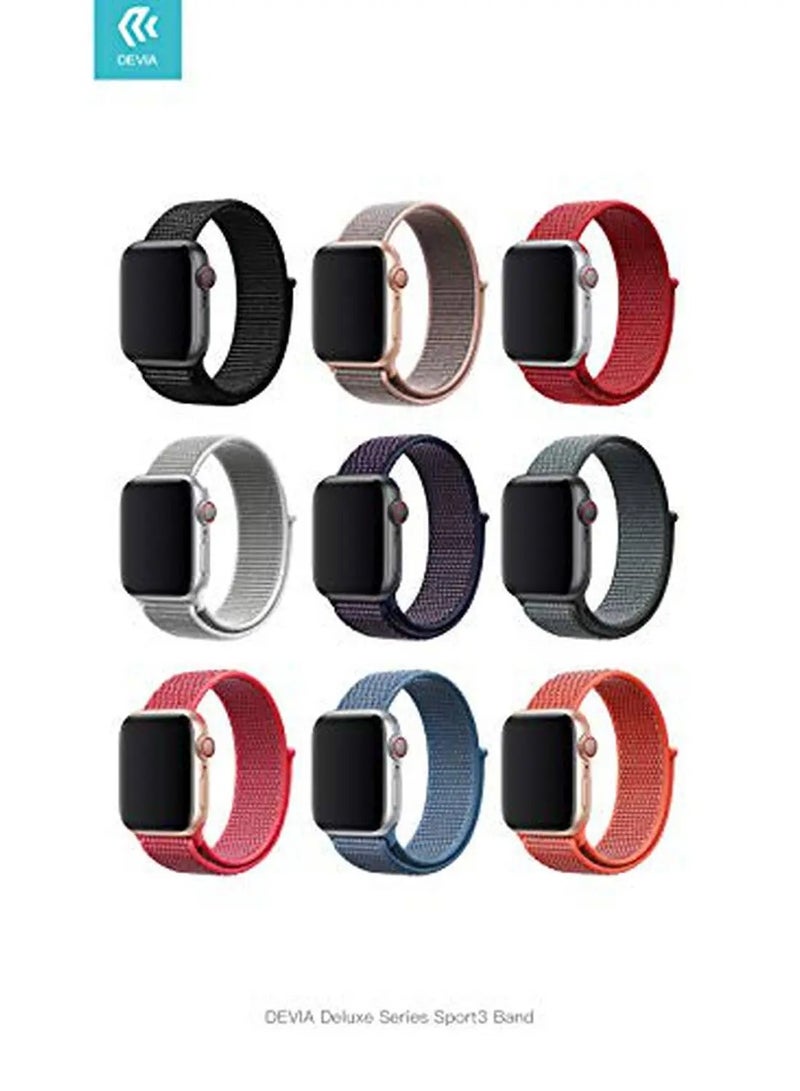 ديفيا Watch Strap Deluxe Series Sport3 Band, Smooth Replacement Wrist Band Strap Compatible For Apple Watch 42/44mm - Gray - Image 2