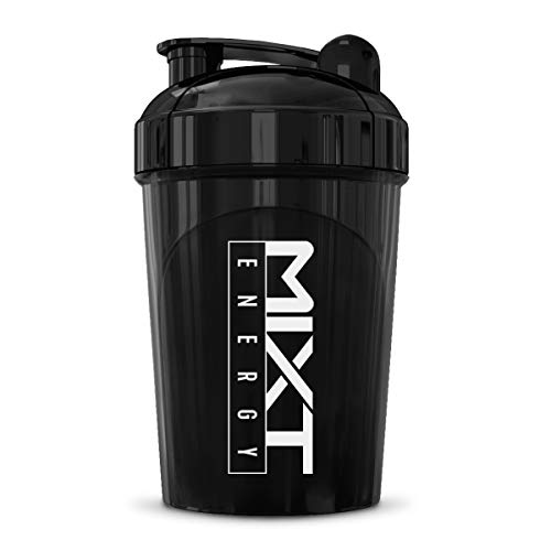 MIXT Energy Shaker Bottle, 16 oz. Shaker Bottle, BPA Free & Lid Mixing Technology (16 oz, Black) - Image 1