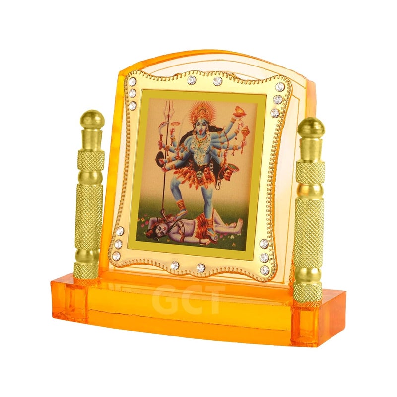 GCT Goddess Kali MATA Car Temple Maa Kali Idol (J001-36-A) Religious Acrylic Frame for Car Dashboard - Image 4