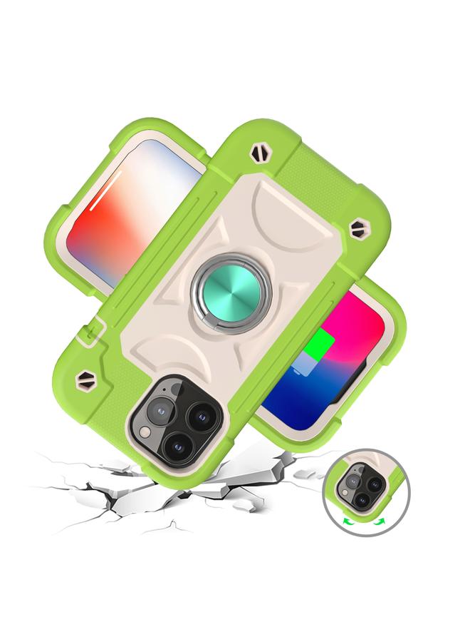 Zaboon Case For iPhone 13 Pro Max Shockproof Silicone + PC Protective Case with Dual-Ring Holder - Image 4