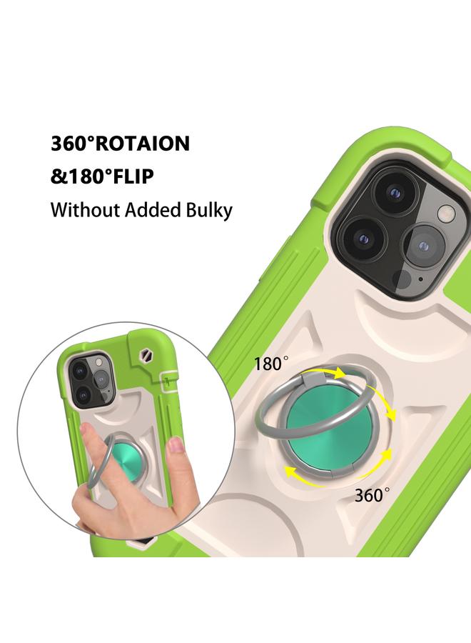 Zaboon Case For iPhone 13 Pro Max Shockproof Silicone + PC Protective Case with Dual-Ring Holder - Image 5