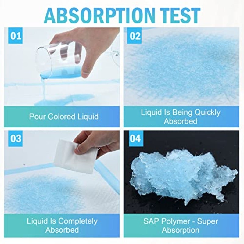 100 PCS Disposable Changing Pad Leak-Proof Underpad Bed Table Protector Mat Soft Non-Woven Fabric 17 Inches x 13 Inches - Image 3