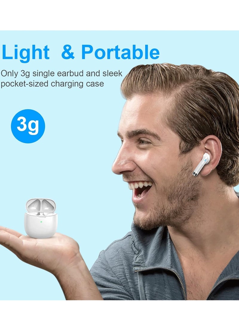 aigo Bluetooth 5.3 Earbuds Stereo Bass Bluetooth Headphones in Ear Noise Cancelling Mic Earphones IP7 Waterproof Sports 32H Playtime USB C Mini Charging Case Ear Buds White  - Image 4