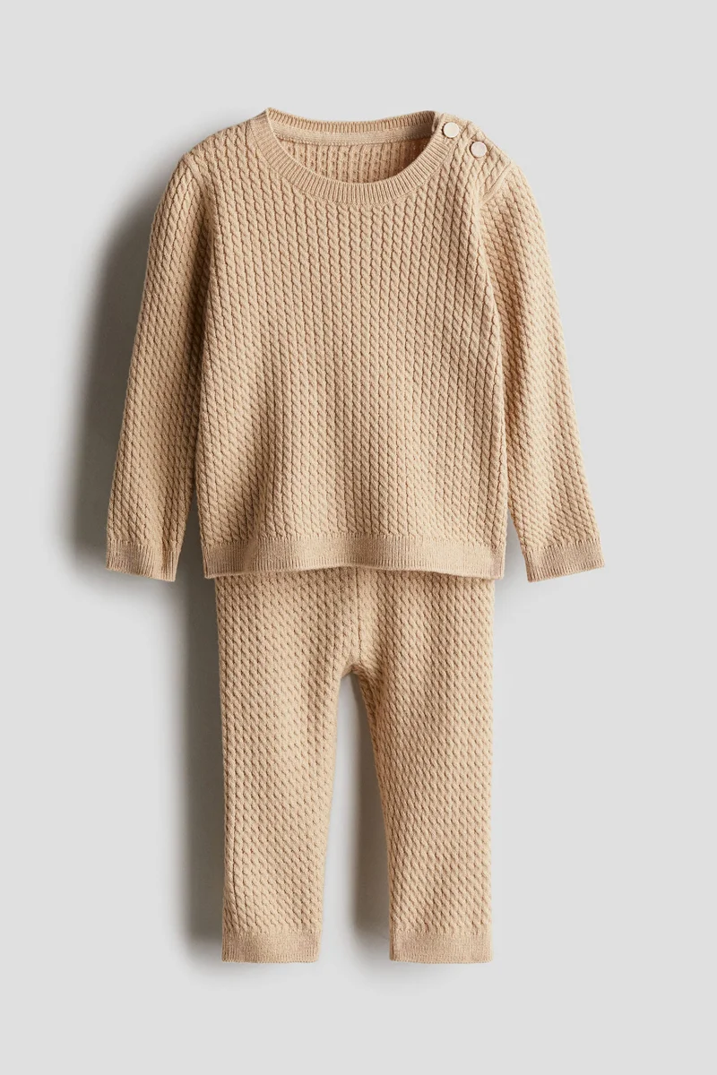 اتش اند ام 2-Piece Cable-Knit Set