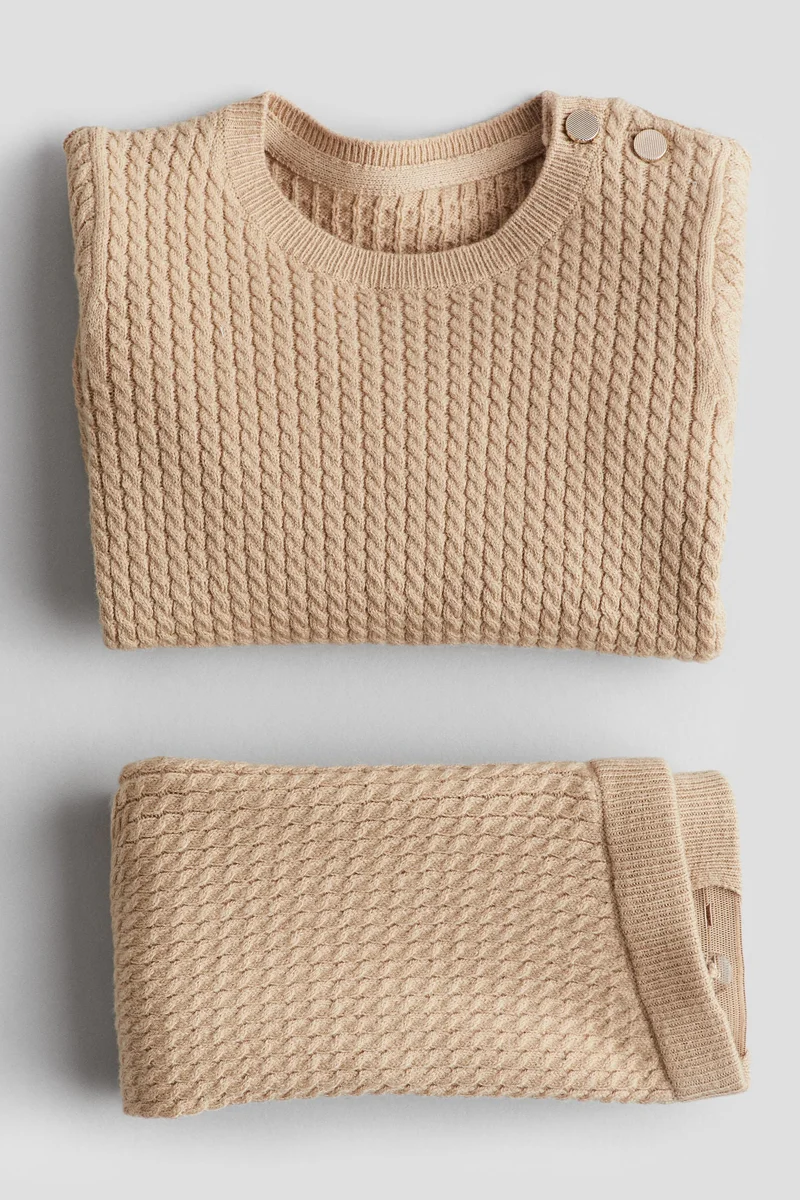اتش اند ام 2-Piece Cable-Knit Set
