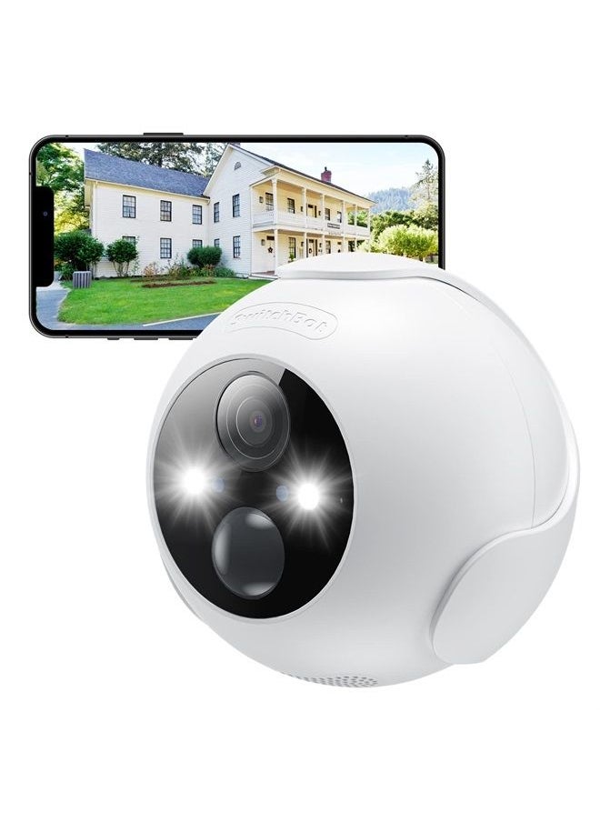 SwitchBot Security Camera Wireless, 1080p Outdoor Spotlight Cam, 10000mAh Battery Powered WiFi Camera, Human/Pet Detection, Compatible with Alexa, Color Night Vision  - Image 1