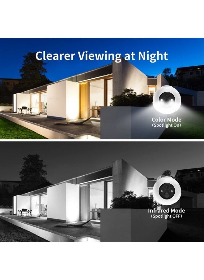 SwitchBot Security Camera Wireless, 1080p Outdoor Spotlight Cam, 10000mAh Battery Powered WiFi Camera, Human/Pet Detection, Compatible with Alexa, Color Night Vision  - Image 2