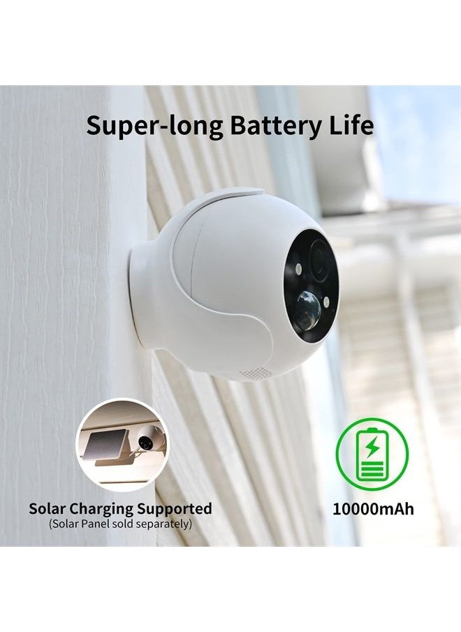 SwitchBot Security Camera Wireless, 1080p Outdoor Spotlight Cam, 10000mAh Battery Powered WiFi Camera, Human/Pet Detection, Compatible with Alexa, Color Night Vision  - Image 4