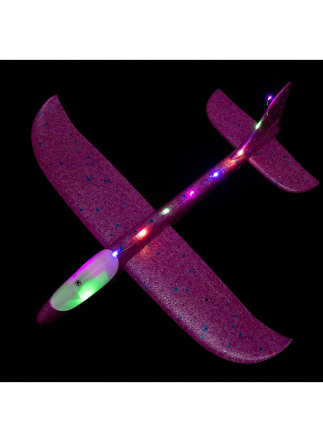 Stall Toys Luminous Hand Throw Large Aircraft Foam Anti-fall Aircraft Children Model Toy Model Wholesale-Color:Blackhead 48cm Hand Throwing Aircraft (Rose Red)  - Image 5