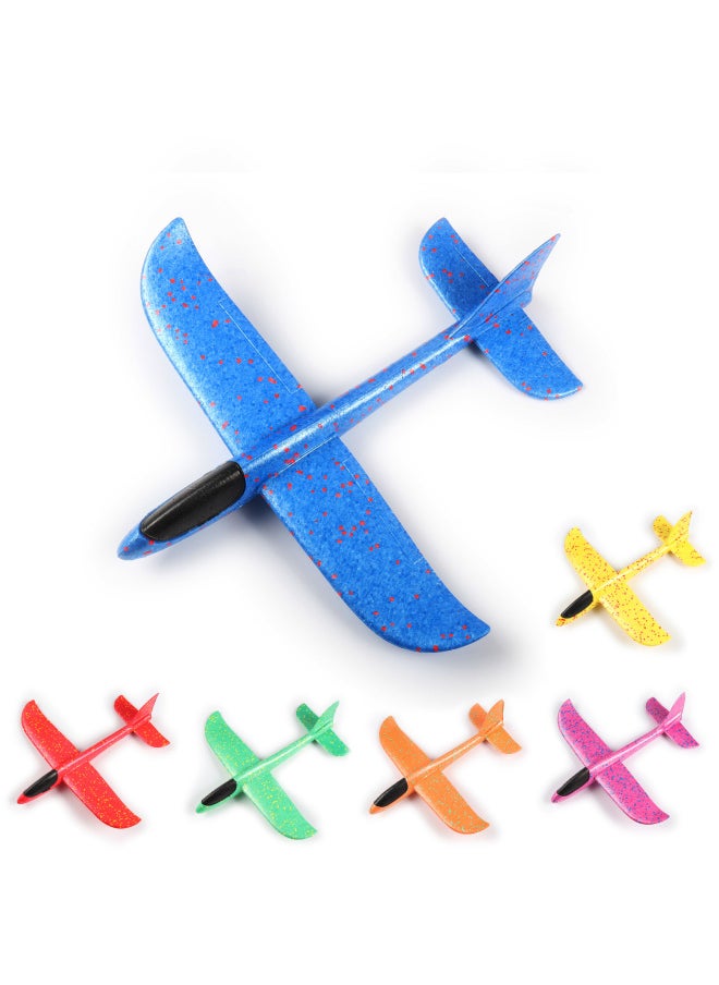 Stall Toys Luminous Hand Throw Large Aircraft Foam Anti-fall Aircraft Children Model Toy Model Wholesale-Color:Blackhead 48cm Hand Throwing Aircraft (Rose Red)  - Image 2