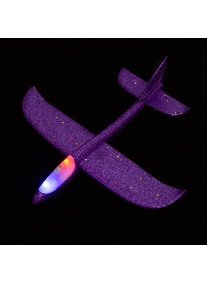 Stall Toys Luminous Hand Throw Large Aircraft Foam Anti-fall Aircraft Children Model Toy Model Wholesale-Color:Blackhead 48cm Hand Throwing Aircraft (Rose Red)  - Image 4
