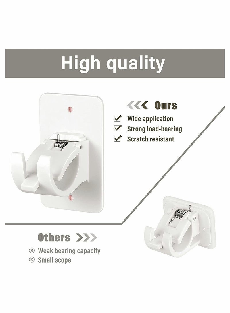 كابتن تيك Curtain Rod Bracket Holder, Curtain Rods No Drilling Adhesive Curtain Rod Holder Curtain Rod Bracket Curtain Hangers No Drilling Hooks Mounting Screws, Anchors and Sticky Strips - Image 4