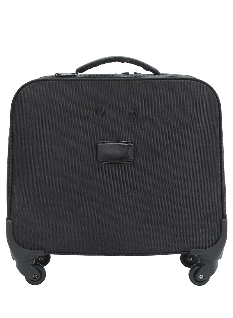 SENATOR 17-inch premium pilot bag water resistant 4 spinner wheeled rolling laptop case multifunctional compartments with safe zippers for unisex, kh102-black - Image 3