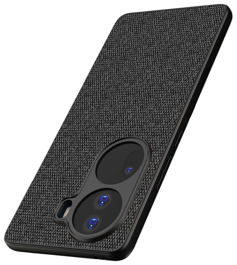Kapa Soft Full Fabric Protective Back Case Cover for Oppo Reno 11 PRO | Shockproof Slim Hard Anti Slip Back Case (Black) - Image 1