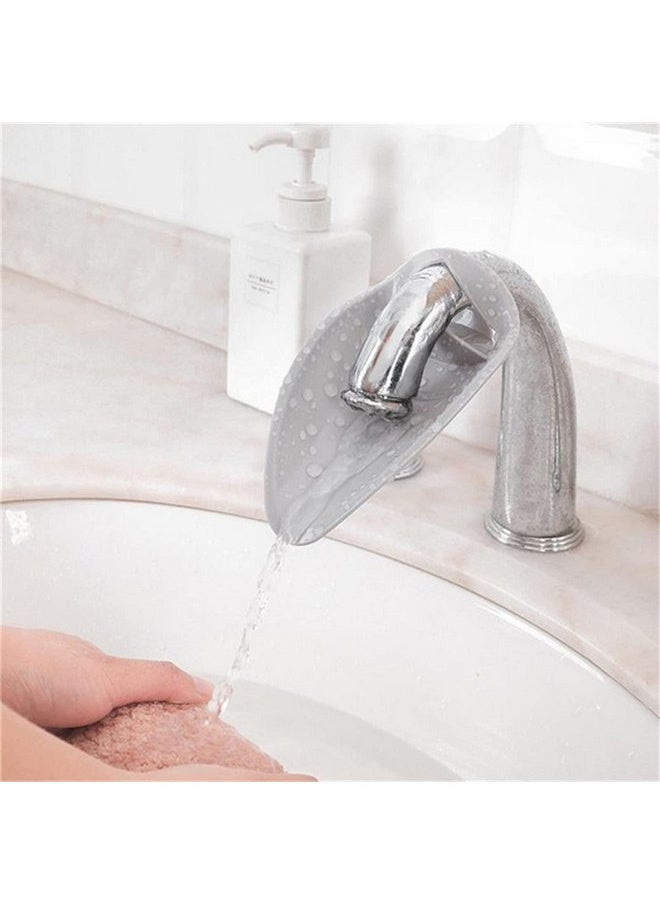 Garosa Garosa Faucet Extender Silicone Bathroom Sink Faucet Extender Portable Extension Faucet Cover Wash Helper Reduce Splash for Toddler Kids Children Hand Washing Sink Attachment(Grey)  - Image 5