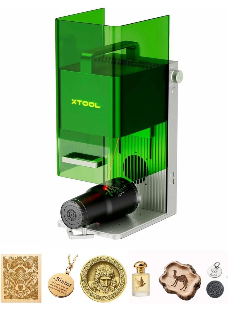 xTool F1 2-in-1 Dual Laser Engraving Machine, Lightning Speed Portable Laser Engraver, Ultra HD Fiber Laser Engraver for Jewelry, Metal, Wood, Leather - Image 1