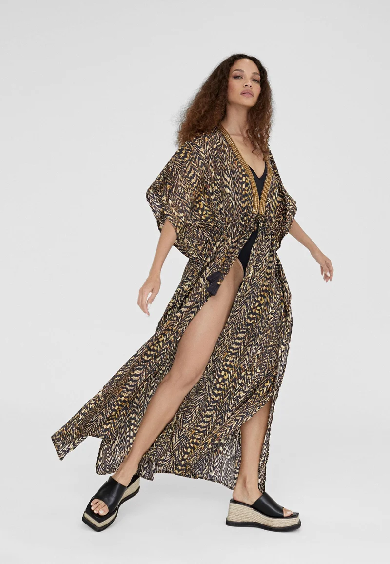 Lola Casademunt Long animal print caftan