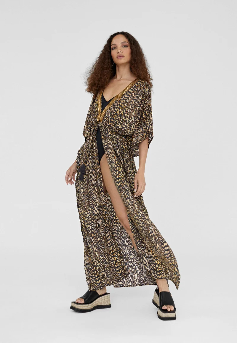 Lola Casademunt Long animal print caftan