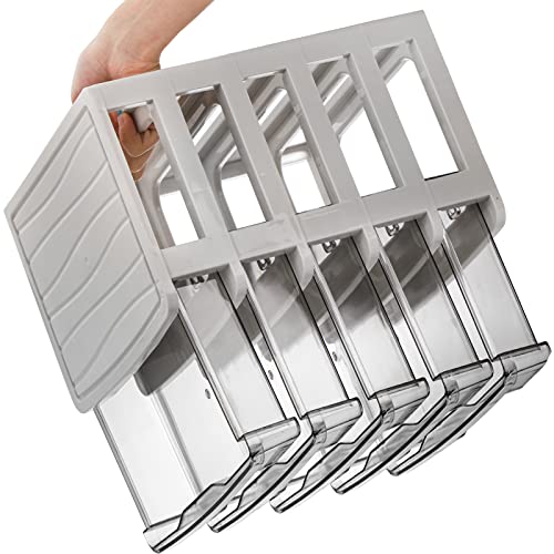 DEAYOU 5 Drawer Desktop Storage Bin Unit, Small Plastic Organizer, White Frame with Clear Drawer, Mini Container Case for Desk, Storing Craft, Accessory, Stationery - Image 3