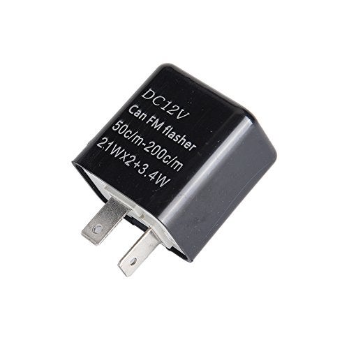 AMFRNE 12V Speed Adjustable 2 Pin Direct Replacement Compatible LED Electronic Flasher Relay fix CAR and Motorcycle Turn Signal & Hazard Warn Hyper Flash Relay - Image 5