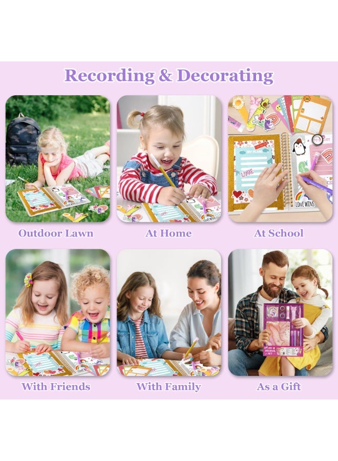 دايتويز مجموعة دفاتر يومية للبنات - هدايا مرحة للفتيات بعمر 8 و9 و10 و11 و12 و13 و14 عامًا، مجموعة دفاتر يومية من 92 قطعة، مجموعة لوازم دفاتر يومية ودفاتر قصاصات، مجموعة أدوات فنية لتدوين اليوميات للمراهقات. - Image 5