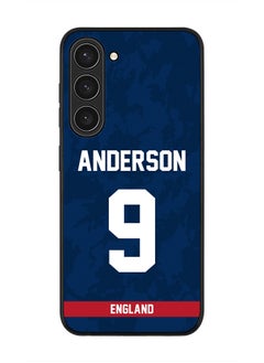 Rugged Black Edge Case for Samsung Galaxy S23+ 5G, Slim fit Soft Case Flexible thin Cover - Player Name - James Anderson, Jersey Number- 9