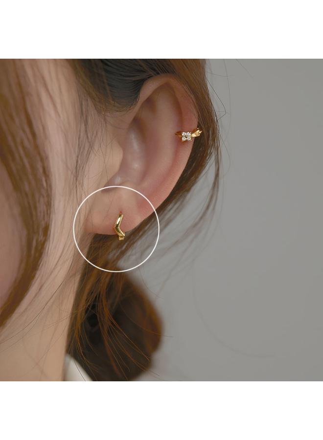 Simple Earrings Ear Buckle Silver Needle Ear Nail Women's Elegant Korean Ear Ring Ear Accessories 202 New Fashion 