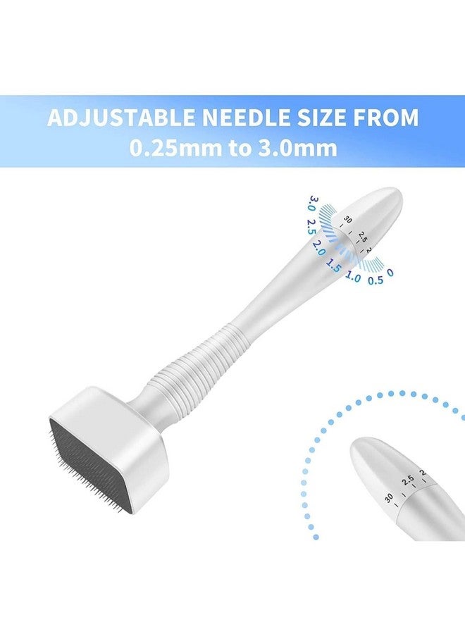 CAVERNSHOP 140 Titanium Adjustable Derma Roller Microneedle Stamp Kit 025mm to 3mm for Skin Repair Face Hair Beard Growth Acne Scars Rejuvenation - Image 5