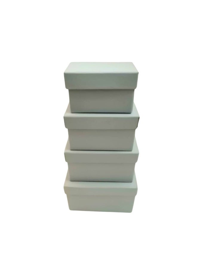 طقم صناديق هدايا 4 قطع تخزين أنيق وعملي