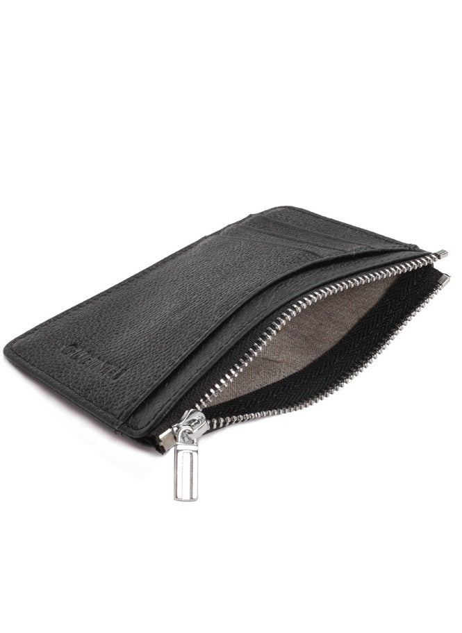 GUBINTO - Cowhide card holder RFID antimagnetic leather multifunctional zipper card holder - Image 1