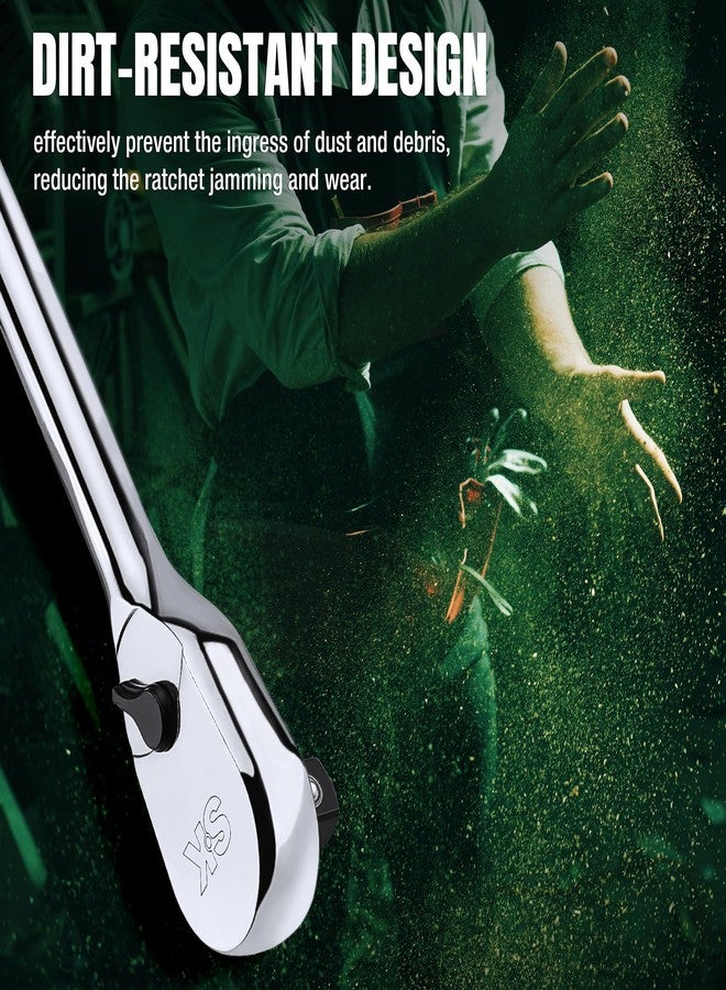 SK 3/8" Drive Ratchet Handle, Pear Head, 90-Tooth Ratchet, Alloy Steel, with Contoured Handle - Image 5