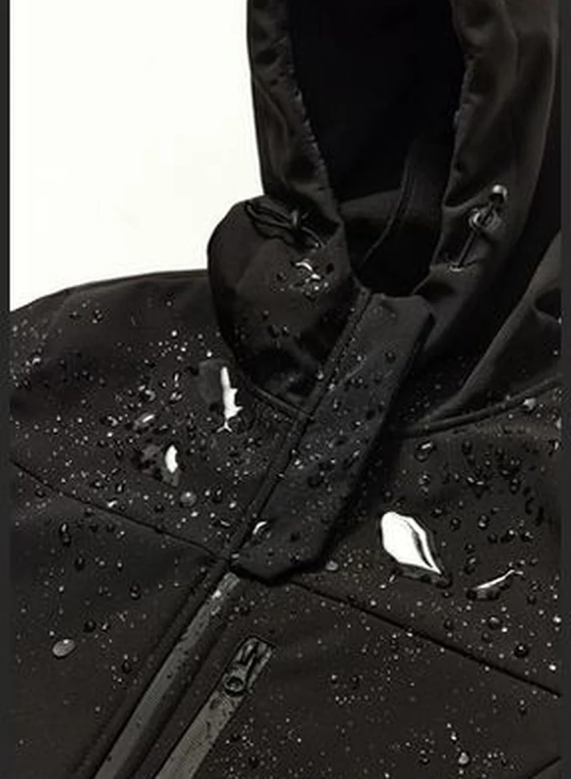 trendyol Winter Essentials Black Hooded Fleece Coat