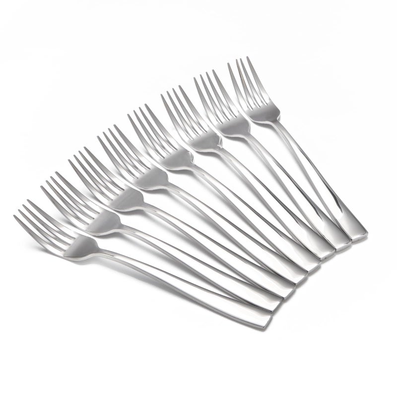 Remoxye 8-Piece Dinner Forks Set, Food Grade Stainless Steel Silverware Fork, Flatware Forks Use for Home, Kitchen, Restaurant, Dishwasher safe - 8.1 Inches - Image 1
