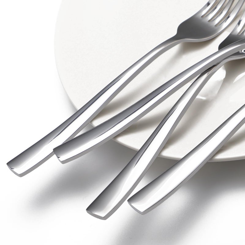 Remoxye 8-Piece Dinner Forks Set, Food Grade Stainless Steel Silverware Fork, Flatware Forks Use for Home, Kitchen, Restaurant, Dishwasher safe - 8.1 Inches - Image 5