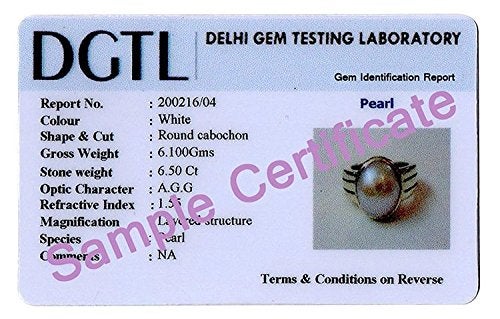 Clara Pearl Moti 5.25ratti stone Silver Adjustable Ring for Women - Image 2