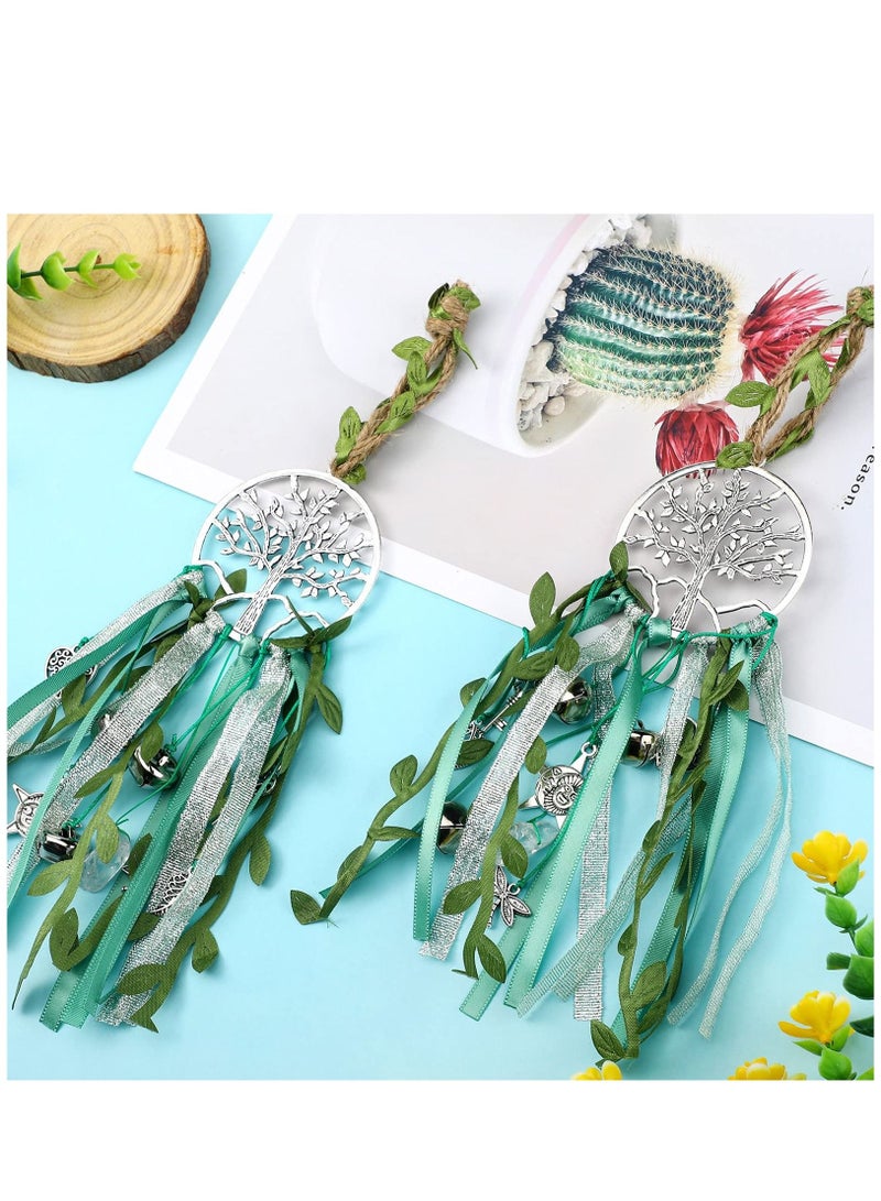 KASTWAVE 2 Pieces Witch Bells Home Protection Door Hanger Hanging Witch Decor 10 Inches Tree Wind Chimes Wiccan Decor Witchcraft Supplies for Home Room Wall Decor - Image 3