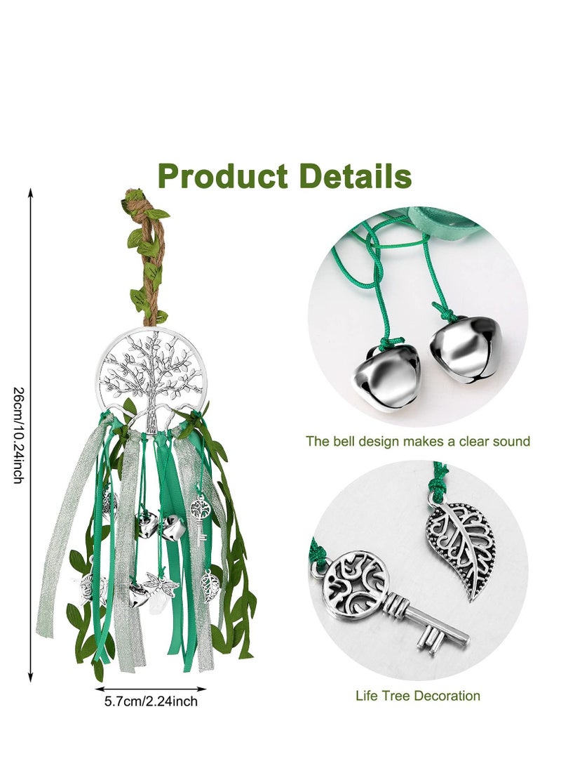 KASTWAVE 2 Pieces Witch Bells Home Protection Door Hanger Hanging Witch Decor 10 Inches Tree Wind Chimes Wiccan Decor Witchcraft Supplies for Home Room Wall Decor - Image 2