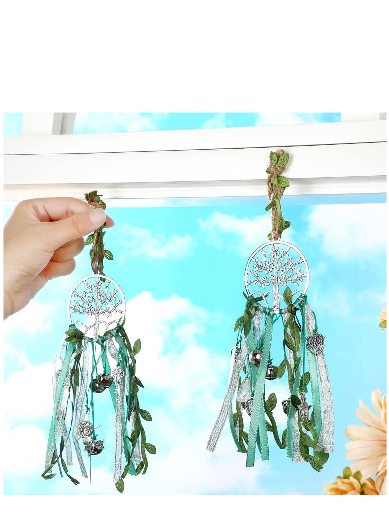 KASTWAVE 2 Pieces Witch Bells Home Protection Door Hanger Hanging Witch Decor 10 Inches Tree Wind Chimes Wiccan Decor Witchcraft Supplies for Home Room Wall Decor - Image 4